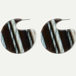 Black and white striped earrings - light, NWOT